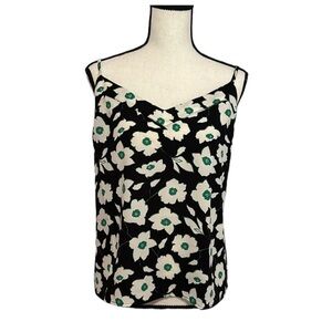 41 Hawthorn NWOT Blue with White and Green Floral Design Tank Size XLP